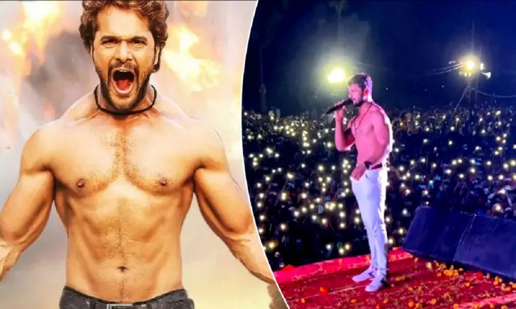 Khesari Lal Yadav took off his shirt in the live show